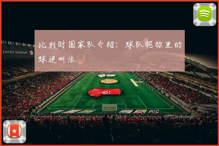 比利时国家队介绍：球队昵称里的球迷叫法